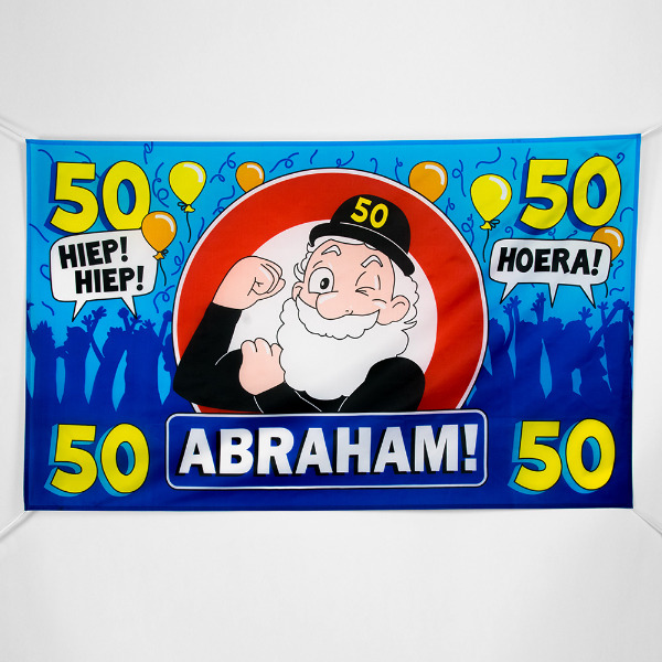 XXL Gevelvlag 50 jaar Abraham